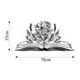 Wallity Book And Flower Escultura de Pared en Negro